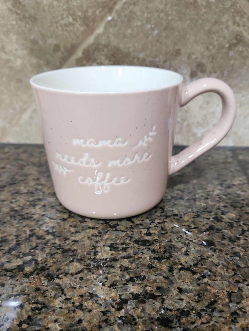 Threshold Pink Ceramic 'mama needs more coffee' Mug